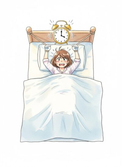 どうしても顔を掻いてしまうので、最終手段として、自分で手をベッドに拘束する葵。