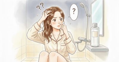 オイルで頭皮マッサージをしたら、鉄臭くて驚く葵