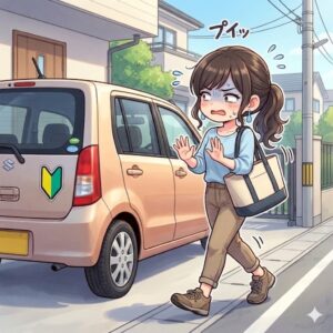 長年ペーパードライバーだったので、運転をこわがっている葵