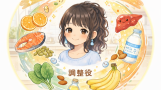 栄養士の資格を持つ葵が、３つの大事なことを伝えている。