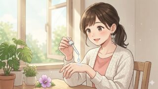 シャインドリップを付けている葵