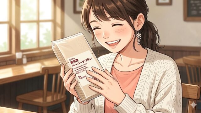 無印良品の紙ナプキンを愛用中の葵