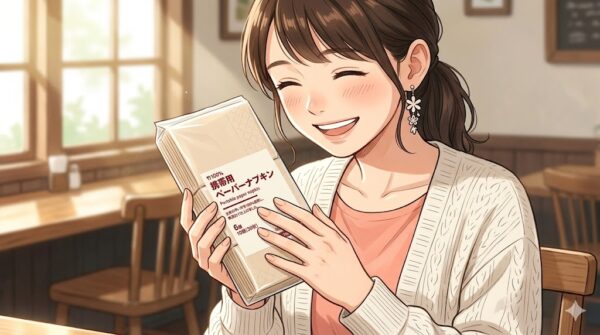 無印良品の紙ナプキンを愛用中の葵