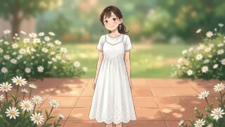 コットンレースキャミワンピースをおすすめしている葵