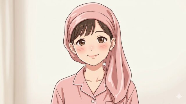 ロングヘアでもゴムが苦手でも、大丈夫なシルクナイトキャップ