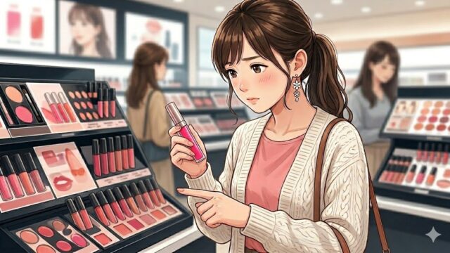 カルミン不使用と勘違いして、リップを買ってしまった葵
