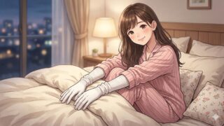 ハンドガードロングをつけて安心している葵
