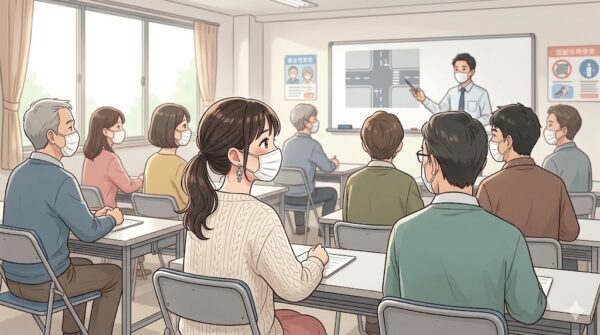免許更新をする葵