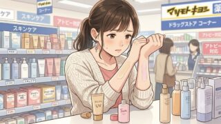 キュレルの日焼け止めを塗る比べている葵