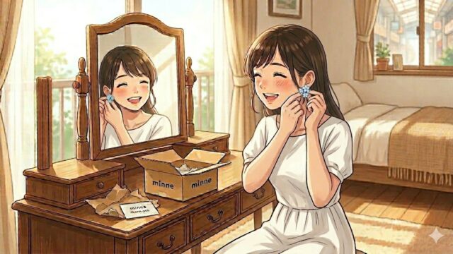 新しいイヤリングを新調してルンルンな葵