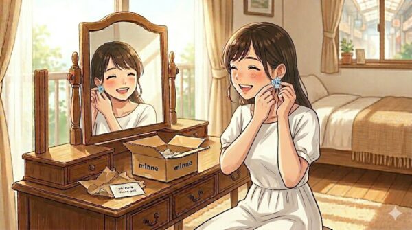 新しいイヤリングを新調してルンルンな葵