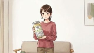 愛用中の「しょうが すりおろし」を大事に抱える葵。