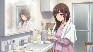 アウトバストリートメントとして、ホホバオイルを使う葵