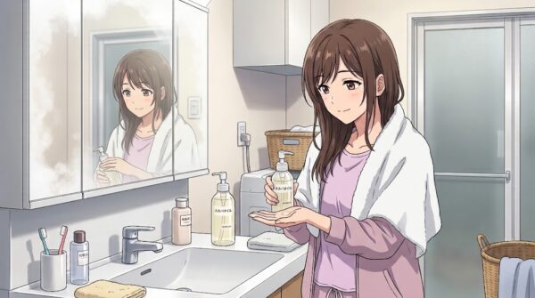 アウトバストリートメントとして、ホホバオイルを使う葵