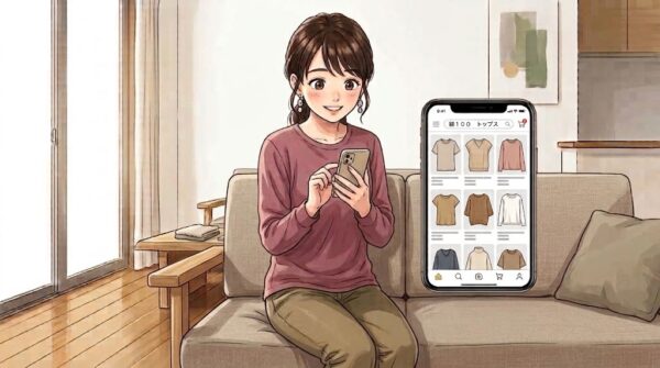 実店舗にお買い物行きにくいため、ネット通販をする葵。